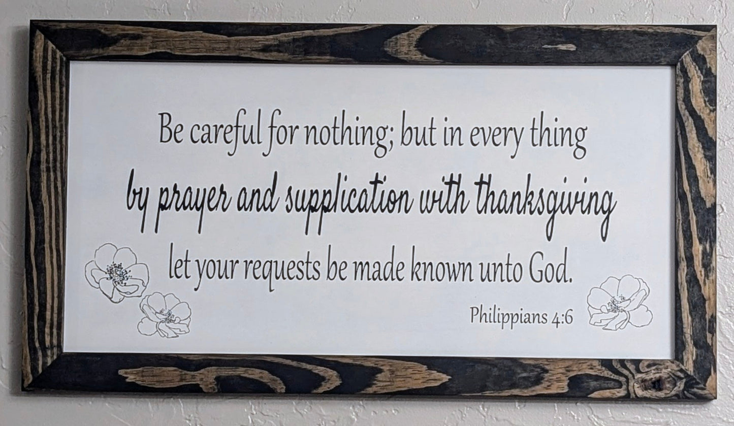 12x24 KJV Philippians 4:6 Wall Decor